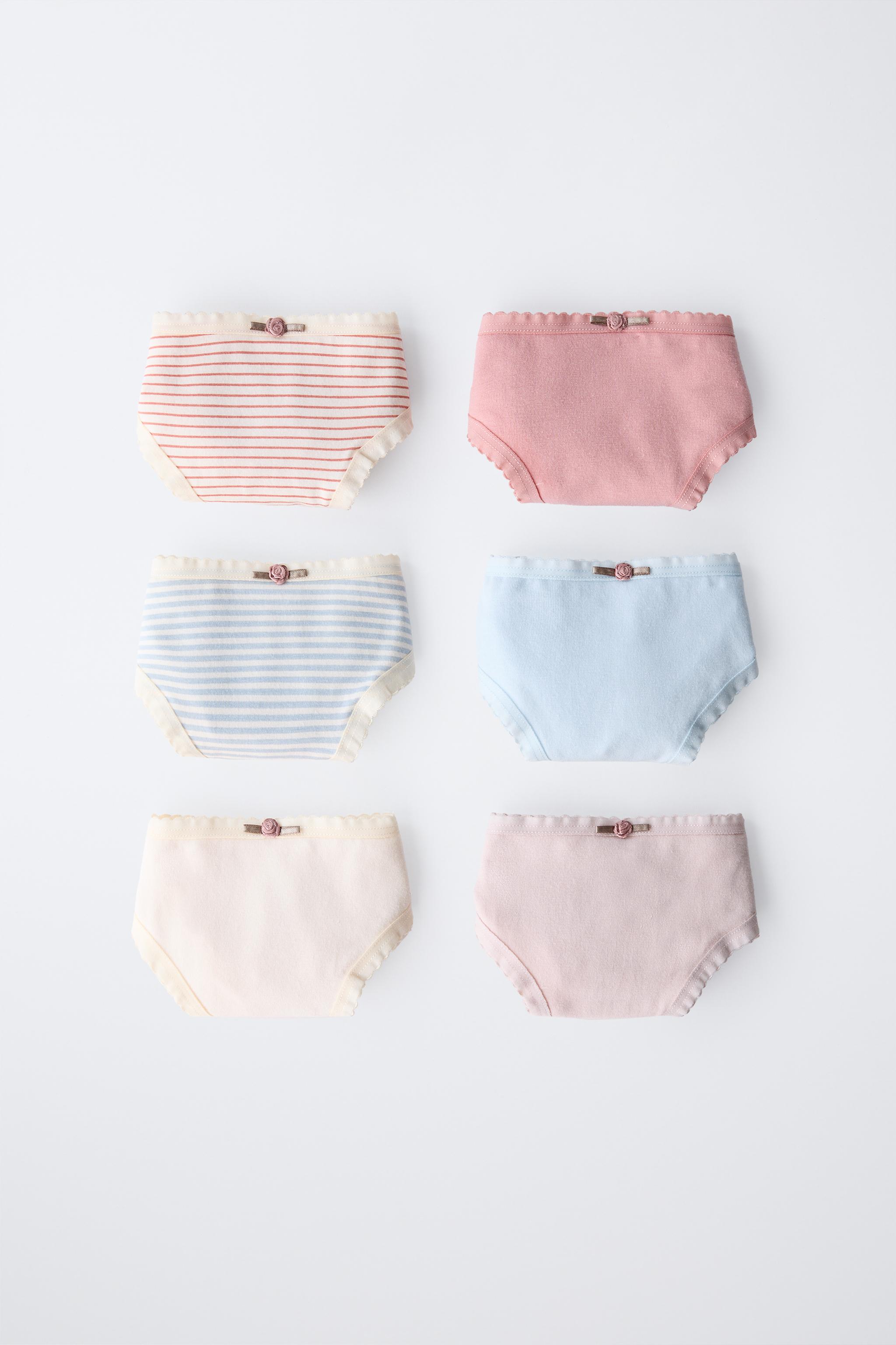 6-14 ANS/ LOT DE SIX CULOTTES FLEUR